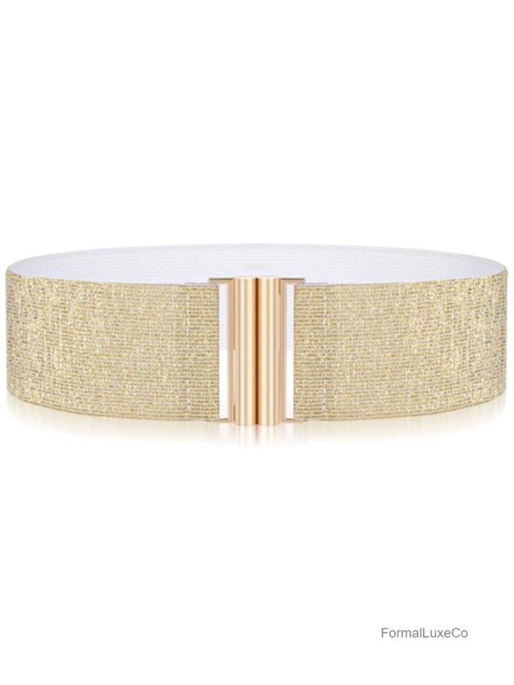 Wide Stretchy Waist Belt Women Cinch Gold Buckle Plus Size Elastic